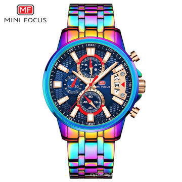 MINI FOCUS 352 Chronograph Wristwatch Men Quartz Watch Fashion Sports Watches colorful Relogio Masculino